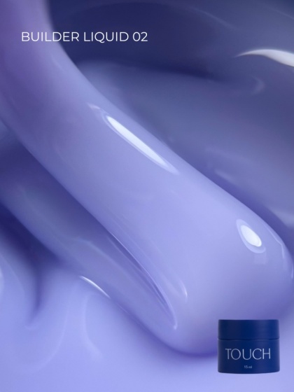 TOUCH Builder liquid 02 - biało-fioletowy mocny żel o płynnej koncystencji, 15 ml