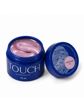 TOUCH Builder liquid 05 - różowy z brokatem mocny żel o płynnej koncystencji, 15 ml