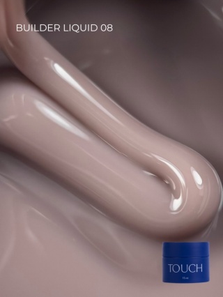 TOUCH Builder liquid 08 - kawowo-beżowy mocny żel o płynnej koncystencji, 15 ml