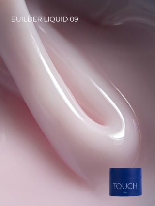TOUCH Builder liquid 09 - jasno-różowy mocny żel o płynnej koncystencji, 15 ml