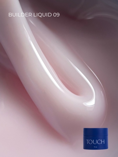 TOUCH Builder liquid 09 - jasno-różowy mocny żel o płynnej koncystencji, 15 ml