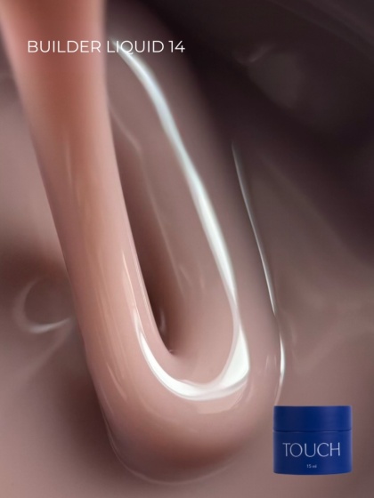 TOUCH Builder liquid 14 - beżowo-brzoskwiniowy mocny żel o płynnej koncystencji, 15 ml