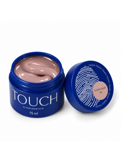TOUCH Builder liquid 14 - beżowo-brzoskwiniowy mocny żel o płynnej koncystencji, 15 ml