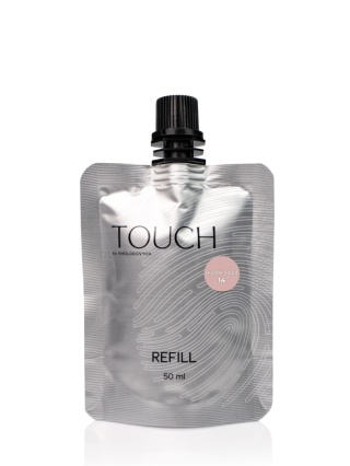 TOUCH Builder liquid 14 - beżowo-brzoskwiniowy mocny żel o płynnej koncystencji, 50 ml