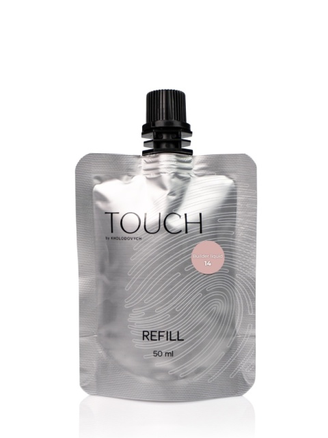 TOUCH Builder liquid 14 - beżowo-brzoskwiniowy mocny żel o płynnej koncystencji, 50 ml