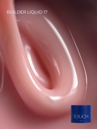 TOUCH Builder liquid 17 – morelowo-różowy mocny żel o płynnej konsystencji, 15 ml