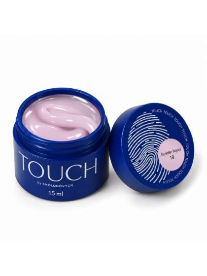 TOUCH Builder liquid 19 – jasnoróżowy mocny żel o płynnej konsystencji, 15 ml