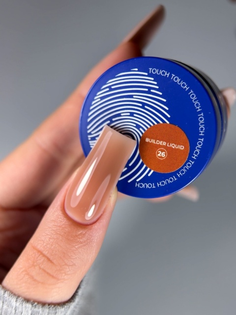TOUCH Builder liquid 26 - jasny kawowo-beżowy mocny żel o płynnej koncystencji, 15 ml