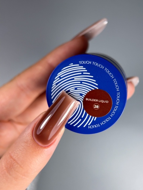 TOUCH Builder liquid 28 - głęboki czekoladowy mocny żel o płynnej koncystencji, 15 ml