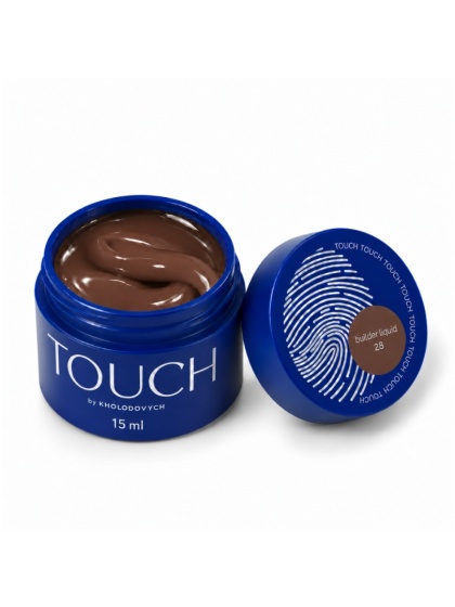 TOUCH Builder liquid 28 - głęboki czekoladowy mocny żel o płynnej koncystencji, 15 ml