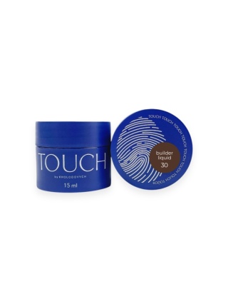 TOUCH Builder liquid 30 - elegancki ciemnobrązowy mocny żel o płynnej koncystencji, 15 ml