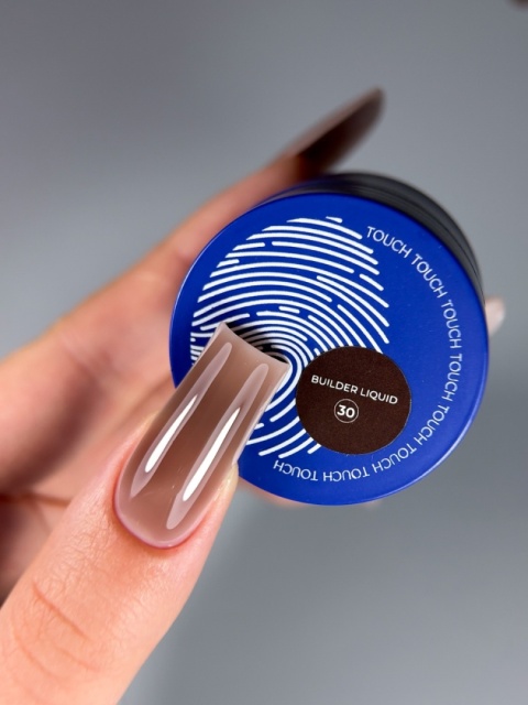 TOUCH Builder liquid 30 - elegancki ciemnobrązowy mocny żel o płynnej koncystencji, 15 ml