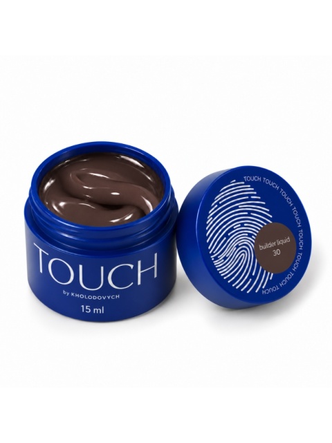 TOUCH Builder liquid 30 - elegancki ciemnobrązowy mocny żel o płynnej koncystencji, 15 ml