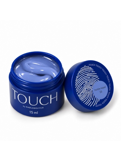 TOUCH Builder liquid 33 - chłodny błękitny mocny żel o płynnej koncystencji, 15 ml
