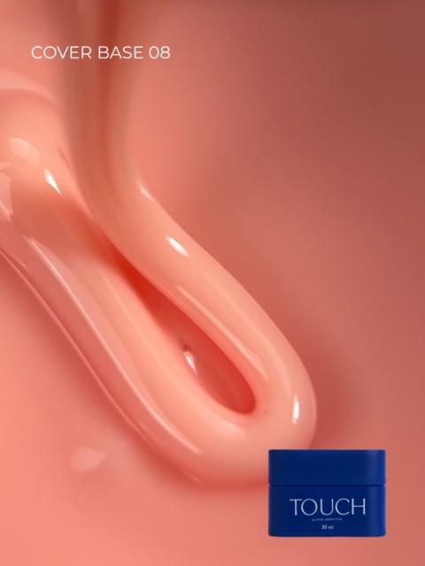 TOUCH Cover base 08 - brzoskwiniowa baza hybrydowa, 30 ml
