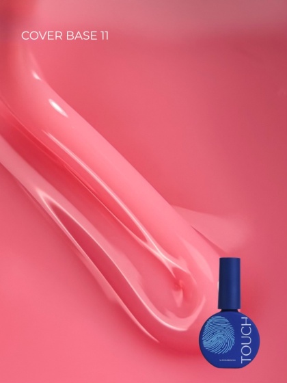 TOUCH Cover base 11 - koralowo-różowa baza hybrydowa, 13 ml