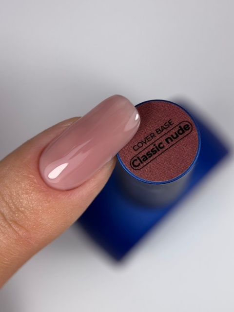 TOUCH Cover base Classic nude - ciemno-nudowa kryjąca baza hybrydowa, 13 ml