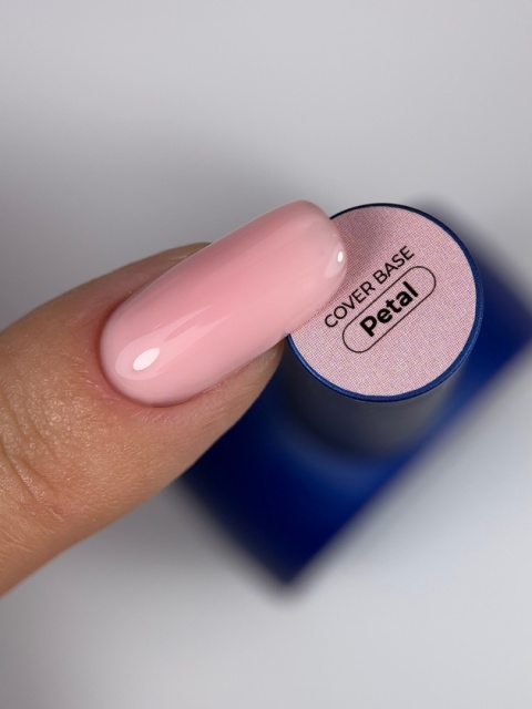 TOUCH Cover base Petal - ciepło-różowa kryjąca baza hybrydowa, 13 ml