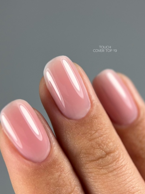 TOUCH Cover top 19 - elegancki, przygaszony różowy top hybrydowy, 7 ml