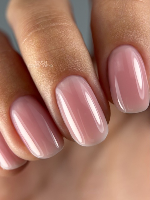 TOUCH Cover top 19 - elegancki, przygaszony różowy top hybrydowy, 13 ml