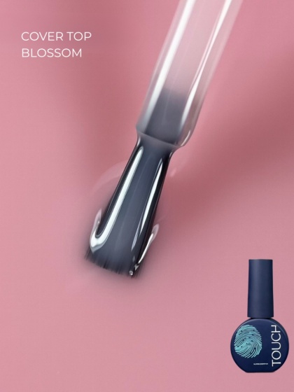TOUCH Cover top Blossom - różowo-bezowy półprzezroczysty top hybrydowy, 7 ml