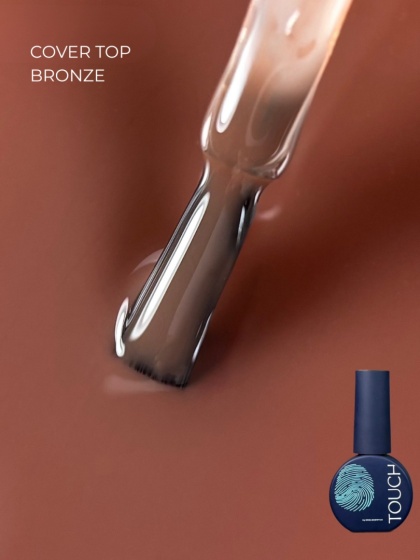 TOUCH Cover top Bronze - kryjący top hybrydowy o głębokim, brązowym odcieniu z nutą czekolady, 7 ml