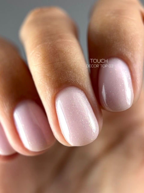 Top hybrydowy TOUCH Decor top 03 ze złotą drobinką, 13 ml