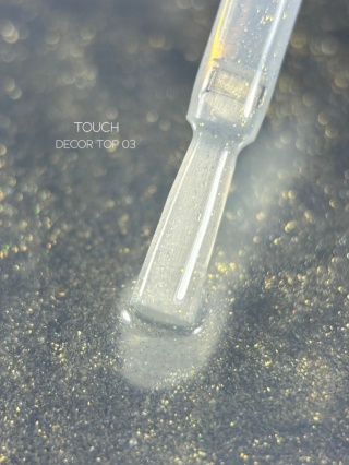 Top hybrydowy TOUCH Decor top 03 ze złotą drobinką, 13 ml