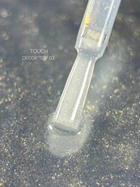 Top hybrydowy TOUCH Decor top 03 ze złotą drobinką, 13 ml