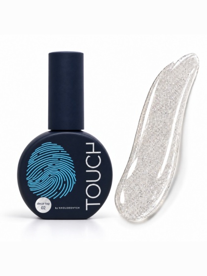 Odblaskowy top hybrydowy TOUCH Decor top 02 z efektem "flash", 13 ml