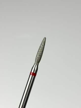 TOUCH Frez diamentowy zaokrąglony płomyk czerwony 2,1 mm