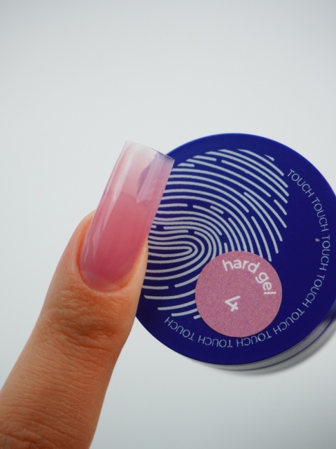 TOUCH Hard gel 04 - zgaszono-rózowy płynny żel budujący, 15 ml