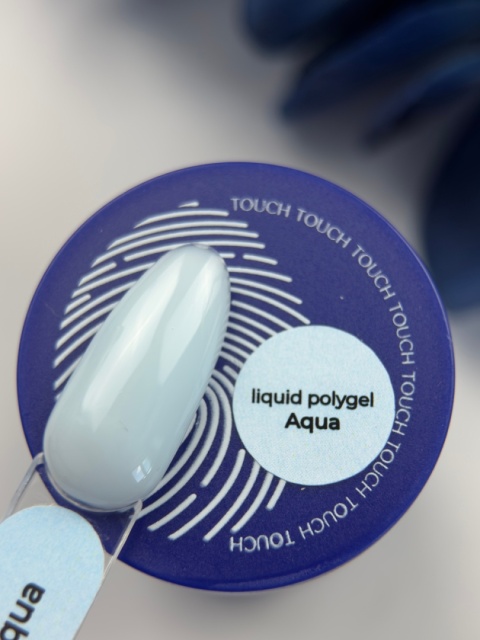 TOUCH Neon Liquid polygel Aqua - blękitny płynny akrylożel, 15 ml