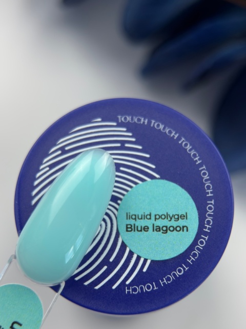 Płynny akrylożel TOUCH Neon Liquid polygel Blue lagoon - turkusowy, 15 ml