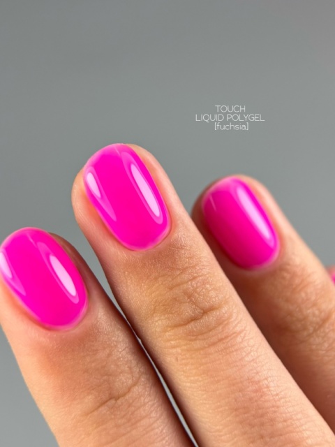 TOUCH Neon Liquid polygel Fuchsia - neonowy różowo-czerwony płynny akrylożel, 15 ml