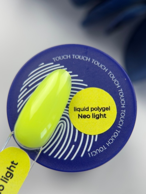 TOUCH Neon Liquid polygel Neo light - neonowo-żółty płynny akrylożel, 15 ml