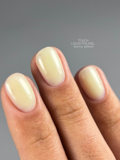 Płynny akrylożel TOUCH Neon Liquid polygel Sunny yellow - mleczno-żółty, 15 ml