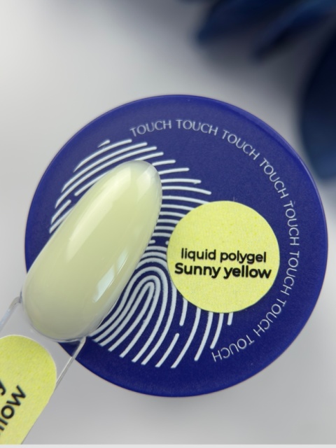 Płynny akrylożel TOUCH Neon Liquid polygel Sunny yellow - mleczno-żółty, 15 ml