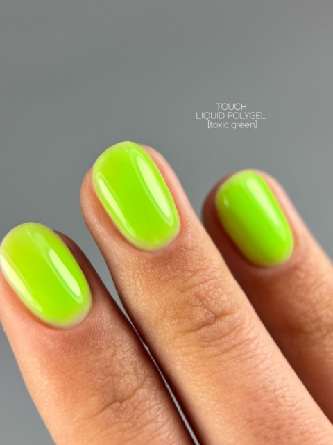 TOUCH Neon Liquid polygel Toxic green - neonowo-zielony płynny akrylożel, 15 ml
