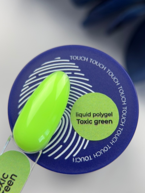 TOUCH Neon Liquid polygel Toxic green - neonowo-zielony płynny akrylożel, 15 ml