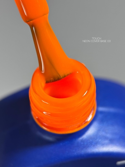 TOUCH Neon base 03- jasno-pomarańczowa neonowa baza hybrydowa, 13 ml