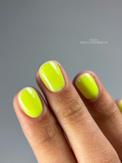 TOUCH Neon base 04- żółta neonowa baza hybrydowa, 13 ml