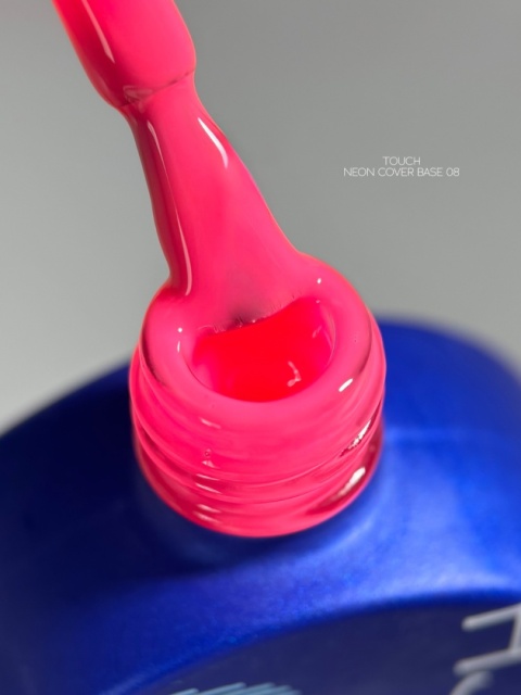 TOUCH Neon base 08- jasno-różowa neonowa baza hybrydowa, 13 ml