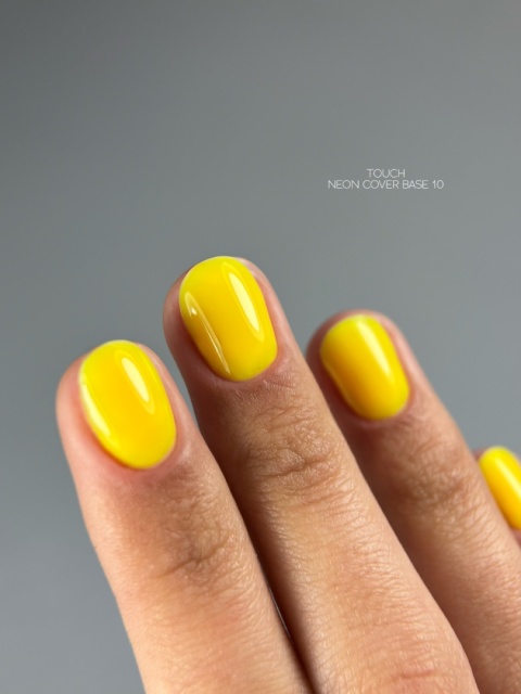 TOUCH Neon base 10 - ciepło-żółta neonowa baza hybrydowa, 13 ml