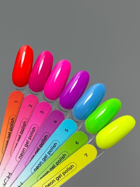 TOUCH Neon gel polish 03 - różowy neonowy lakier hybrydowy, 9 ml