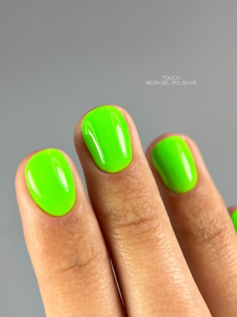 TOUCH Neon gel polish 06 - zielony neonowy lakier hybrydowy, 9 ml