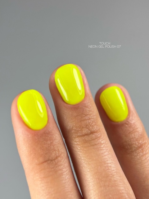 TOUCH Neon gel polish 07 - żółty neonowy lakier hybrydowy, 9 ml