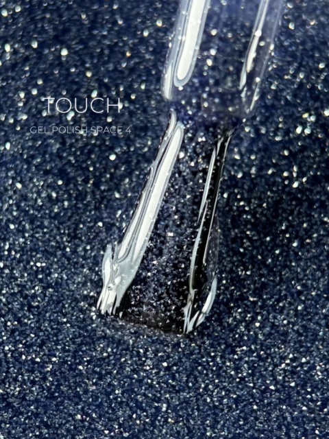 TOUCH Space gel polish 04 - srebrny odblaskowy lakier hybrydowy, 9 ml