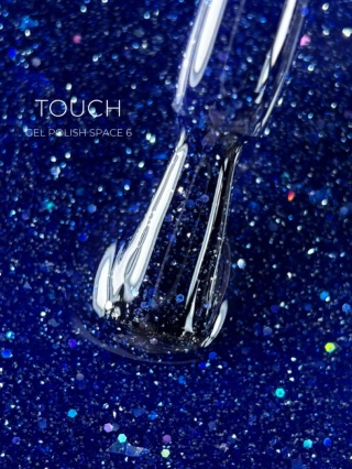 TOUCH Space gel polish 06 - granatowy odblaskowy lakier hybrydowy, 9 ml