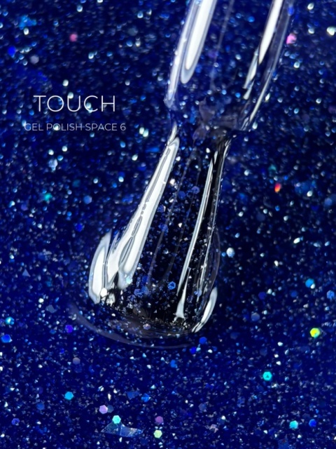 TOUCH Space gel polish 06 - granatowy odblaskowy lakier hybrydowy, 9 ml